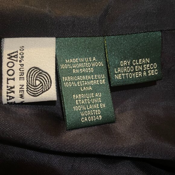 ❤️❤️Lauren Ralph Lauren 100% Wool Blazer with Crest Made in USA 8 - Picture 7 of 9